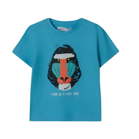 Teal monkey t-shirt