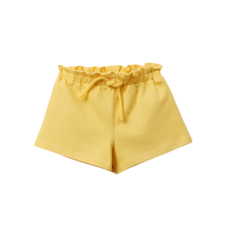 Yellow cotton shorts