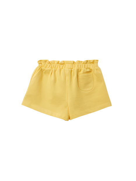 Yellow cotton shorts