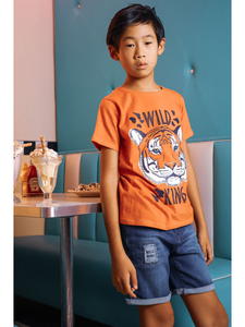 Orange tiger king t-shirt