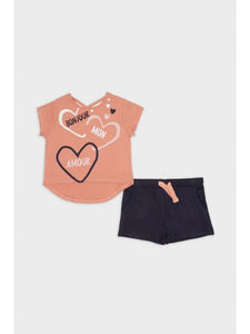 Mon amour t-shirt & shorts set