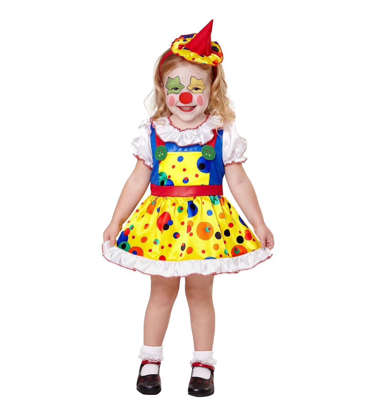 Cute Clown dress with headpiece costume