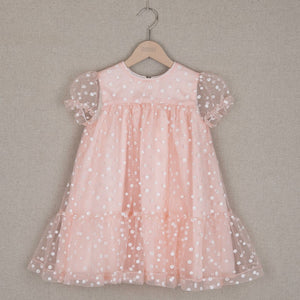 Blush dress with daisies