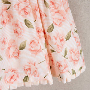 Peach roses dress