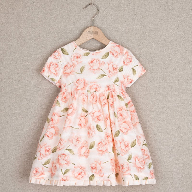Peach roses dress