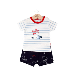 Marine t-shirt & shorts set