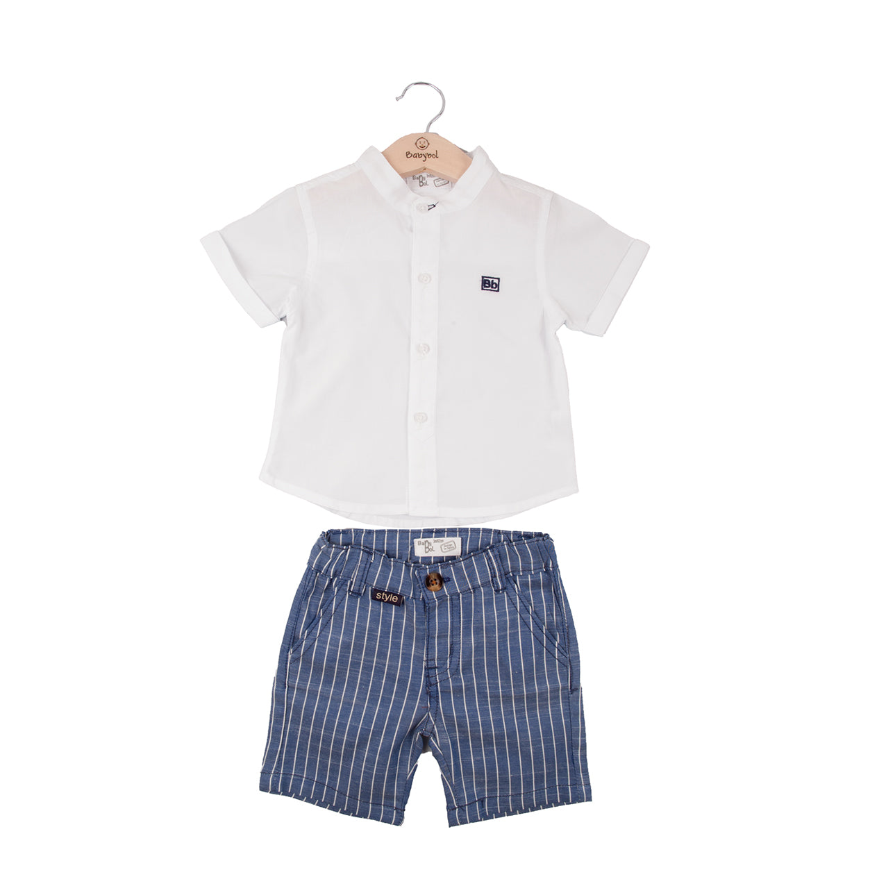 Striped shorts & shirt set