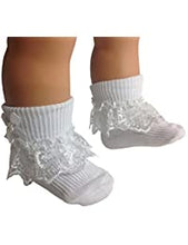 Load image into Gallery viewer, Socks with frill (white or ivory)
