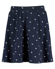 Load image into Gallery viewer, Hearts skirt (navy or red)
