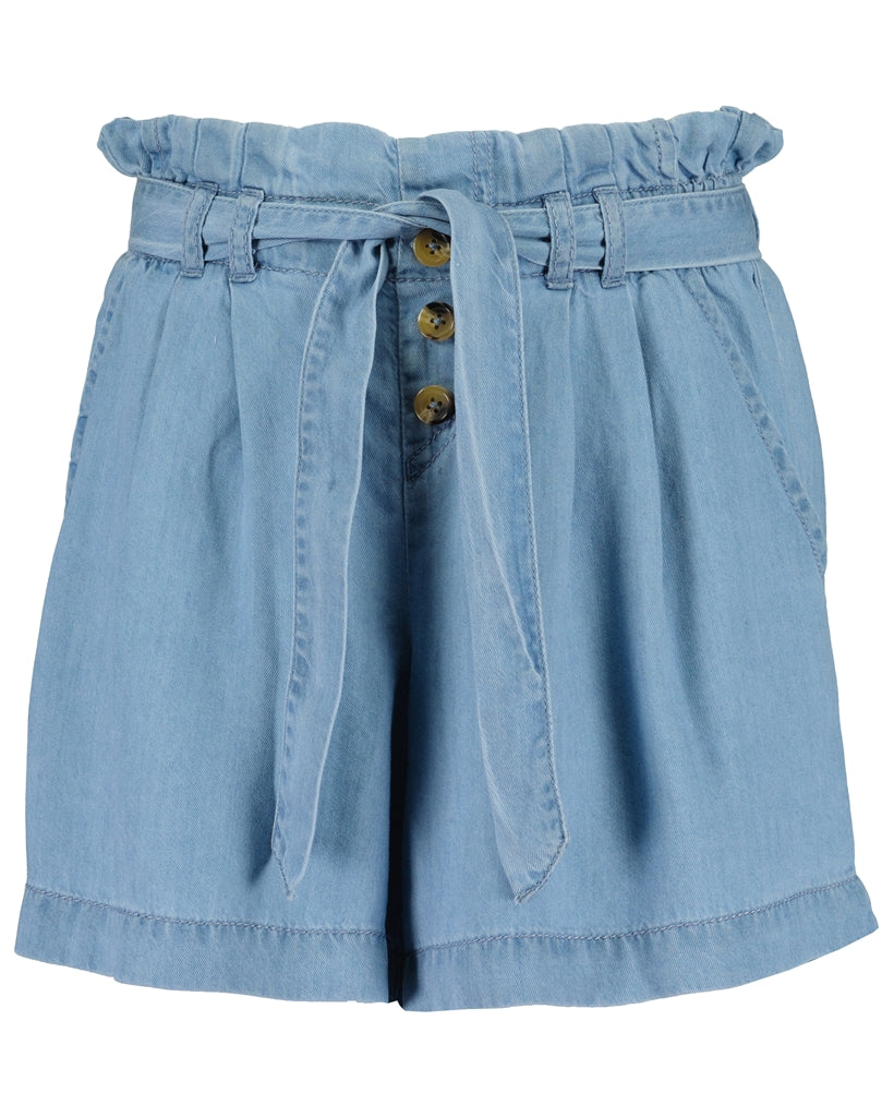 Jeans shorts with belt