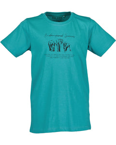 Turquoise t-shirt with elephant print