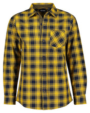 Load image into Gallery viewer, Checked mustard and blue shirt
