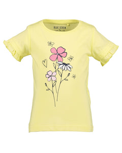 Yellow top with flowers