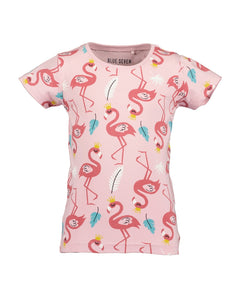 Pink t-shirt with flamingo prints