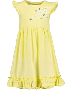 Yellow dress with flower print