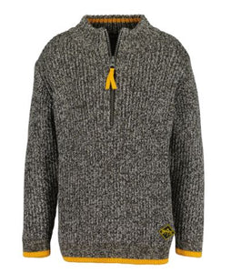 Half zip knitted jumper