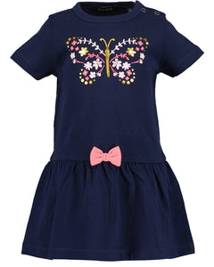 Navy Blue Butterfly dress with bow
