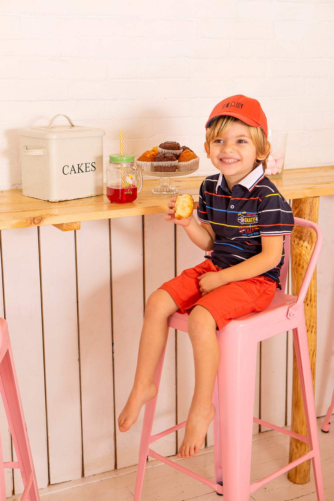 Street mode poloshirt & shorts set