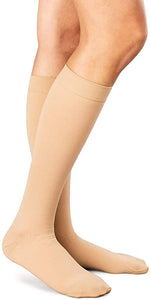 Easywear knee socks - pkt of 2 (white/beige)