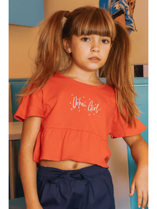 Urban girl red crop top