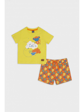 Load image into Gallery viewer, Monkey yellow t-shirt &amp; shorts set
