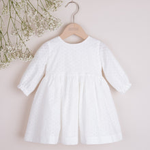 Load image into Gallery viewer, Cotton dress with delicate embroidery and long sleeves
