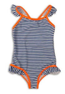 Blue striped swimsuit