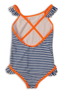 Blue striped swimsuit