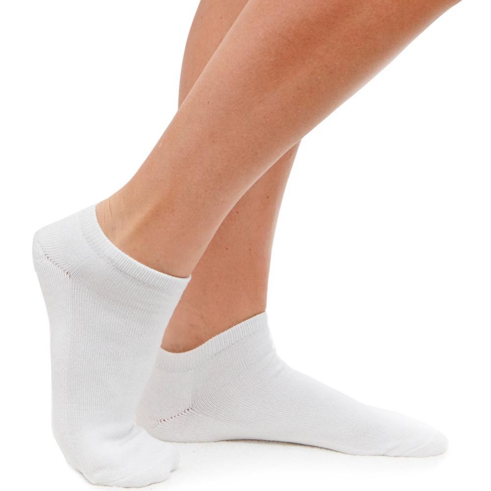 Oztas trainer socks pkt of 3 (black/ white)
